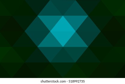 Dark green polygonal template. A vague abstract illustration with gradient. A completely new template for your business design.