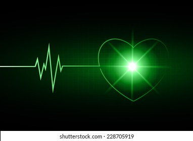 Dark green pulse Light Abstract Technology background for computer graphic website and internet. 