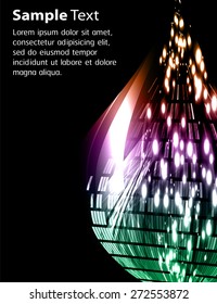 Dark green purple Light Abstract Technology background for computer graphic website internet and business. text box. Brochure. wave. brochure flyer magazine cover. Card Design Template. banner label.
