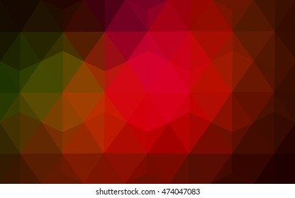 Dark green, red abstract mosaic template. A vague abstract illustration with gradient. The completely new template can be used for your brand book.