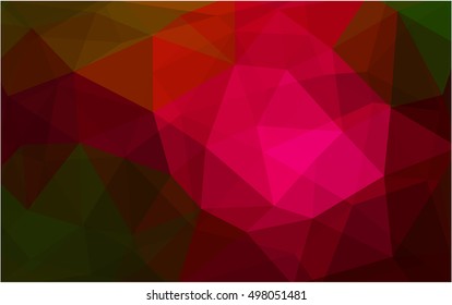 Dark green, red abstract mosaic background. Glitter abstract illustration with an elegant design. A completely new design for your business.