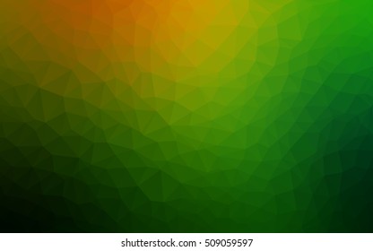 Dark green, red abstract mosaic template. Colorful illustration in abstract style with gradient. A completely new template for your business design.