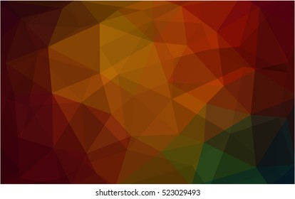 Dark green, red abstract mosaic template. Colorful illustration in abstract style with gradient. Brand-new design for your business.