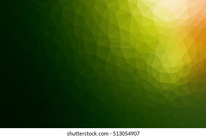 Dark green, red abstract polygonal template. Brand-new colored illustration in blurry style with gradient. The completely new template can be used for your brand book.