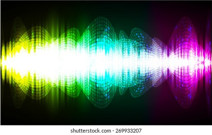 dark green red blue abstract digital sound wave background. Light Technology background for computer graphic website internet.