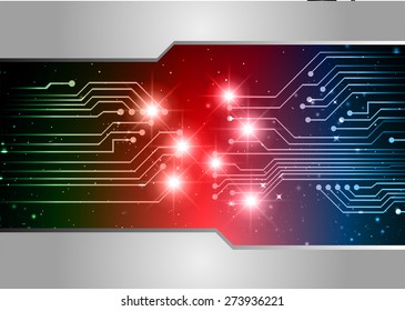 dark green red blue color Light Abstract Technology background for computer graphic website internet and business. circuit. vector illustration. silver. infographics. stars