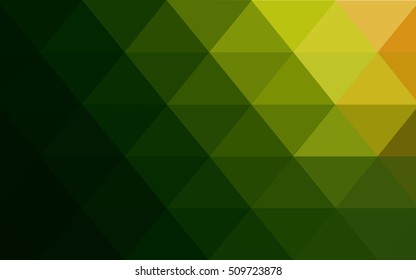 Dark green, red blurry triangle template. Colorful illustration in abstract style with gradient. Triangular pattern for your business design.