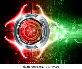 dark green red color Light Abstract Technology background for computer graphic website internet and business.