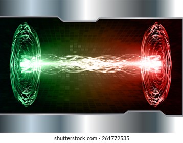 Dark green red Light Abstract Technology background for computer graphic website business and internet, silver background.
