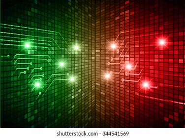 dark green red Light Abstract Technology background for computer graphic website internet and business. circuit. illustration. digital. infographics. binary code background. www.vector.Spark.zero one