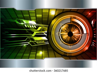 Dark green red Light Abstract Technology background for computer graphic website internet business. circuit. vector illustration. infographics. motion move blur.neon.eye