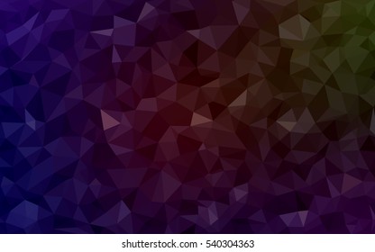 Dark Green Red Low poly crystal background. Polygon design pattern. Low poly vector illustration, low polygon background.