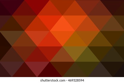 Dark green, red polygon abstract template. Creative illustration in halftone style with gradient. The polygonal design can be used for your web site.