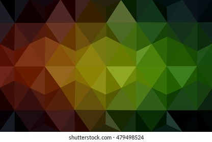 Dark green, red polygon abstract background. An elegant bright illustration with gradient. A new texture for your design.