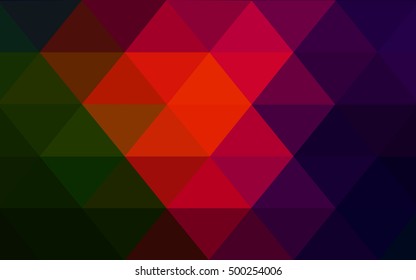 Dark green, red polygon abstract template. An elegant bright illustration with gradient. The template can be used as a background for cell phones.