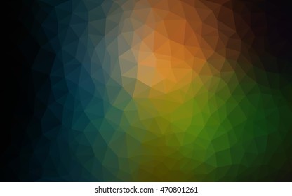 Dark green, red polygonal background. Triangular geometric sample with gradient.  The completely new template can be used for your brand book.