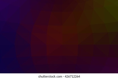 Dark green, red polygonal illustration, which consist of triangles. Triangular design for your business. Geometric background in Origami style with gradient.