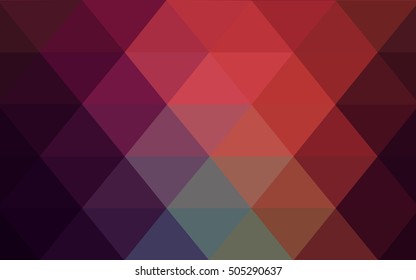 Dark green, red triangle mosaic template. Colorful illustration in abstract style with gradient. Brand-new design for your business.
