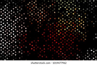 Dark Green, Red vector abstract colorful background, which consist of triangles. Pattern with colored triangles on white background.