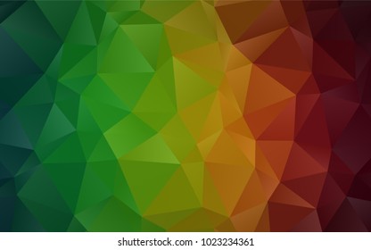 Dark Green, Red vector abstract polygonal background. A sample with polygonal shapes. A completely new design for your business.