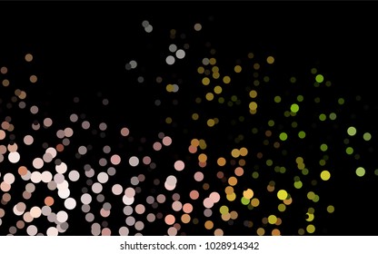 Dark Green, Red vector abstract pattern with circles. Geometry template for your business design. Background with colored spheres.