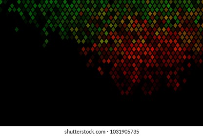 Dark Green, Red vector abstract textured polygonal background. Blurry rectangular design. The pattern with repeating rectangles can be used for background.