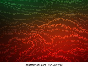 Dark Green, Red vector abstract doodle texture. Ethnic elegant natural pattern with gradient. The pattern can be used for wallpapers and coloring books.