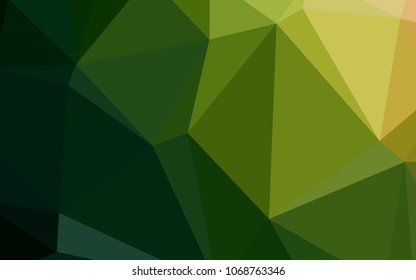 Dark Green, Red vector abstract polygonal background. Creative illustration in halftone style with gradient. A completely new template for your business design.