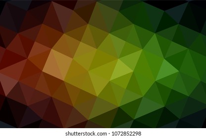 Dark Green, Red vector abstract mosaic pattern. Colorful illustration in polygonal style with gradient. A completely new design for your business.