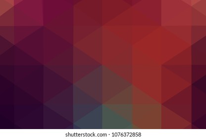 Dark Green, Red vector abstract mosaic pattern. Creative illustration in halftone style with gradient. A new texture for your design.