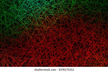Dark Green, Red vector abstract colorful background, which consist of triangles. Pattern with colored triangles on white background.
