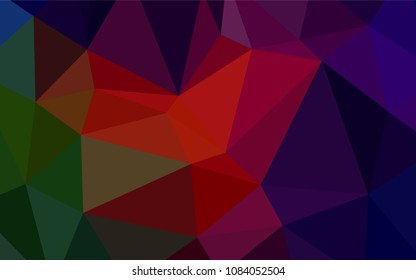 Dark Green, Red vector abstract polygonal pattern. A completely new color illustration in a  polygonal style. The template for cell phone's backgrounds.