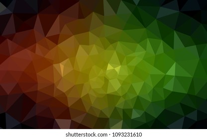Dark Green, Red vector abstract polygonal pattern. Polygonal abstract illustration with gradient. Template for cell phone's backgrounds.