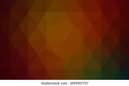 Dark Green, Red vector abstract polygonal template. Triangular geometric sample with gradient.  Polygonal design for your web site.