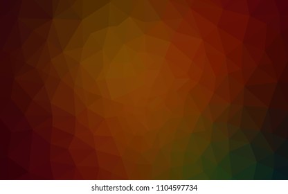 Dark Green, Red vector abstract mosaic background. Colorful illustration in abstract style with triangles. Polygonal design for your web site.