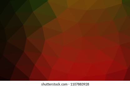 Dark Green, Red vector abstract polygonal abstract polygonal. Shining colored illustration in a Brand new style. A completely new design for your business.