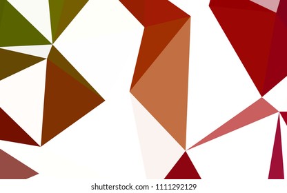 Dark Green, Red vector abstract polygonal background. Colorful illustration in abstract style with triangles. New template for your brand book.