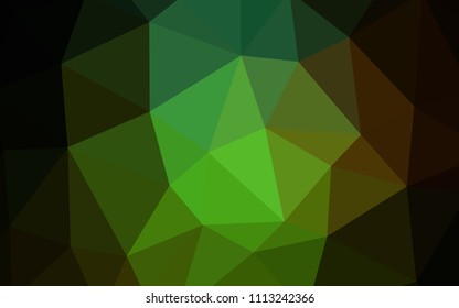 Dark Green, Red vector abstract polygonal pattern. Creative illustration in halftone style with triangles. Textured pattern for your backgrounds.