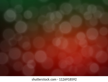 Dark Green, Red vector abstract template. A completely new color illustration in a bokeh style. A completely new template for your design.