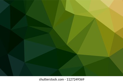 Dark Green, Red vector abstract polygonal background. Creative geometric illustration in Origami style with gradient. That new template can be used for your brand book.