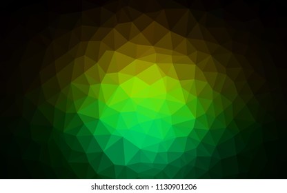 Dark Green, Red vector abstract polygonal template. Elegant bright polygonal illustration with gradient. Pattern for a brand book's backdrop.