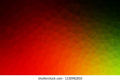 Dark Green, Red vector abstract mosaic background. Colorful illustration in polygonal style with gradient. Brand new design for your business.