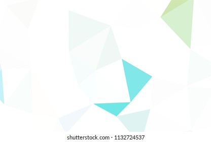 Dark Green, Red vector abstract mosaic backdrop. Creative geometric illustration in Origami style with gradient. A completely new design for your leaflet.