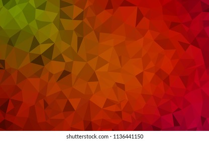 Dark Green, Red vector abstract polygonal background. Modern abstract illustration with triangles. Brand new style for your business design.