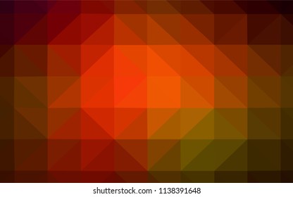 Dark Green, Red vector abstract polygonal pattern. Creative geometric illustration in Origami style with gradient. Pattern for a brand book's backdrop.