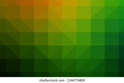 Dark Green, Red vector abstract polygonal background. Geometric illustration in Origami style with gradient.  A new texture for your web site.