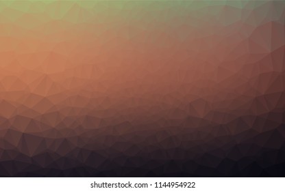 Dark Green, Red vector abstract polygonal texture. Geometric illustration in Origami style with gradient.  Brand new style for your business design.