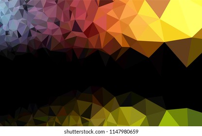 Dark Green, Red vector abstract mosaic pattern. Creative geometric illustration in Origami style with gradient. The textured pattern can be used for background.