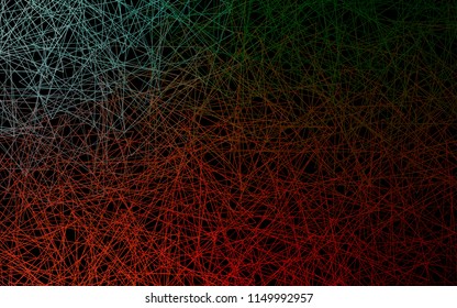 Dark Green, Red vector abstract colorful background, which consist of triangles. Pattern with colored triangles on white background.