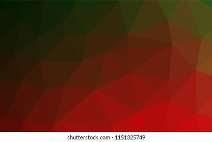 Dark Green, Red vector abstract polygonal layout. An elegant bright illustration with gradient. The template can be used as a background for cell phones.